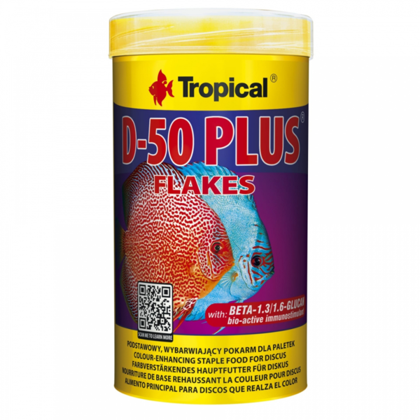 Tropical D-50 Plus Flake Flockenfutter 1 Liter