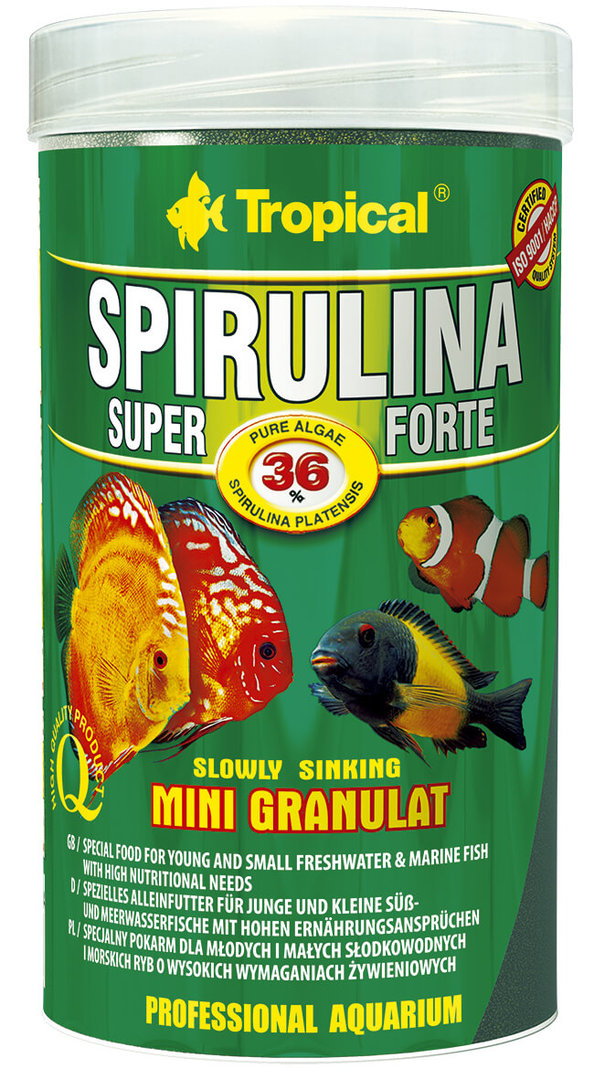 Tropical Spirulina Super forte MINI Granulat 36%