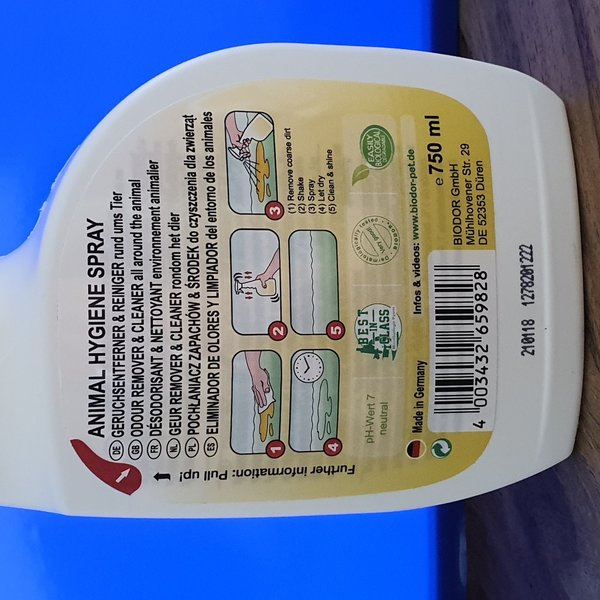 Biodor Geruchsentferner-Reiniger Animal Hygiene G&R 10L Kanister