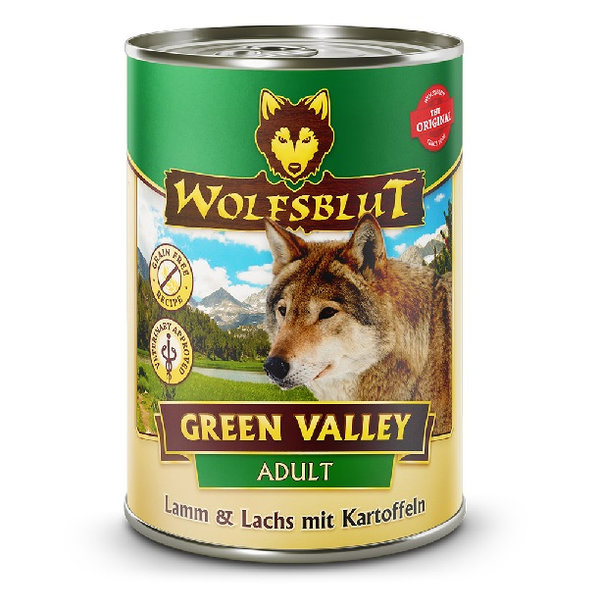 Wolfsblut Adult Green Valley - Lamm & Lachs mit Kartoffeln 6 x 395 g