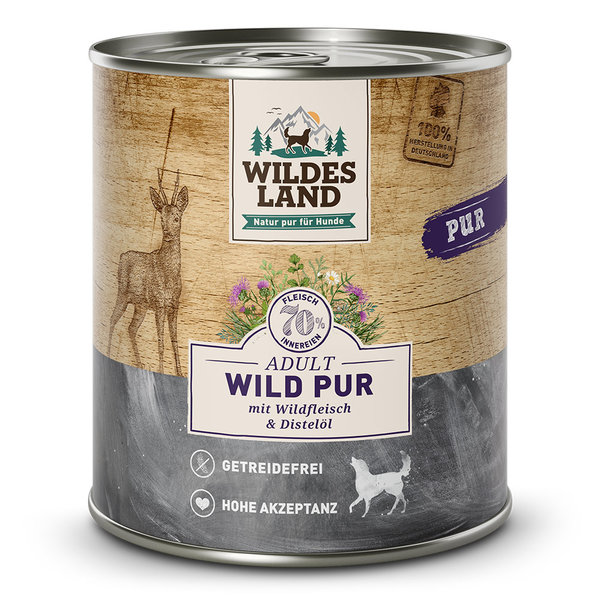 Wildes Land PUR Adult Wild mit Distelöl 6 x 800 g